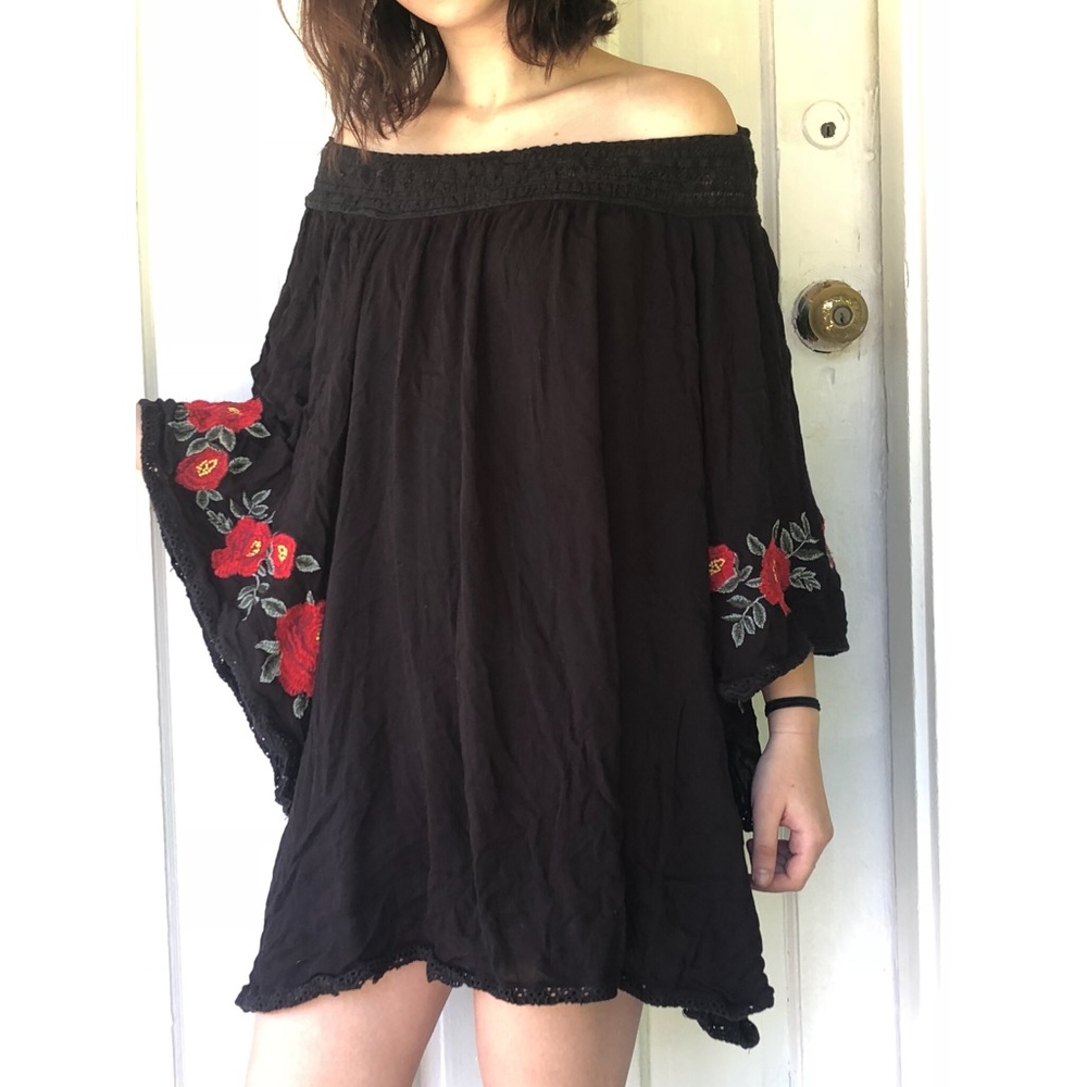 Forever 21 floral off the shoulder dress